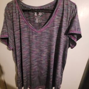 Essentials Multicolor Striped V-Neck Tee